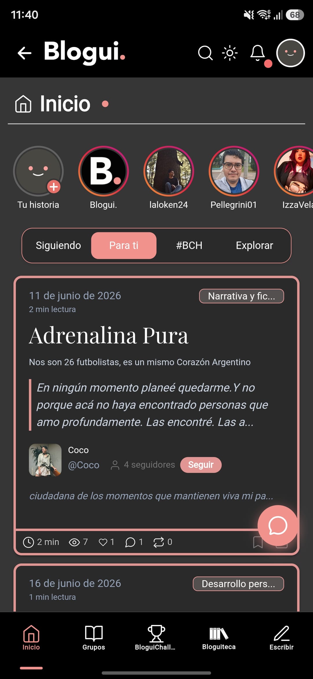 Portada de Blogui App — App móvil de contenido sobre Ionic